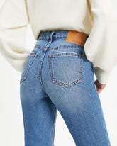 Adrian High Rise Rigid Distressed Straight Jeans